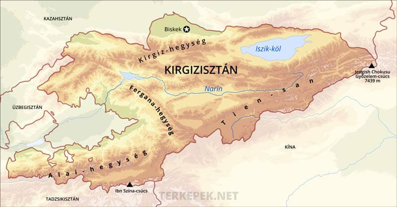 Kirgizisztán térkép
